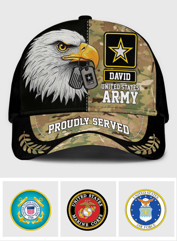 Proudly Served - Personalized Veteran Classic Cap