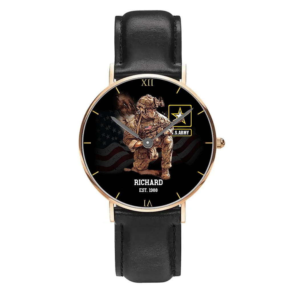 I'm A Soldier - Personalized Veteran Hand Watch