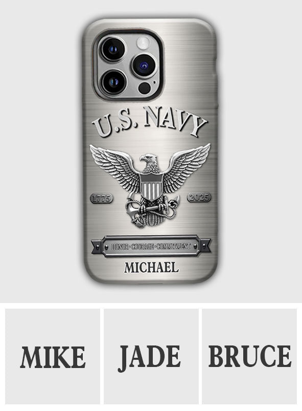 Honor, Courage, Commitment - Personalized Veteran Full Print Phone Case