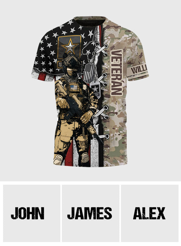 I'm A Soldier - Personalized Veteran All Over Shirt