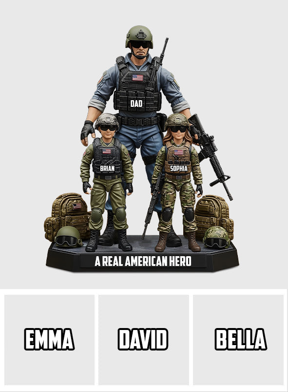 Dad You're My Hero - Personalized Father Custom Shaped Acrylic Plaque