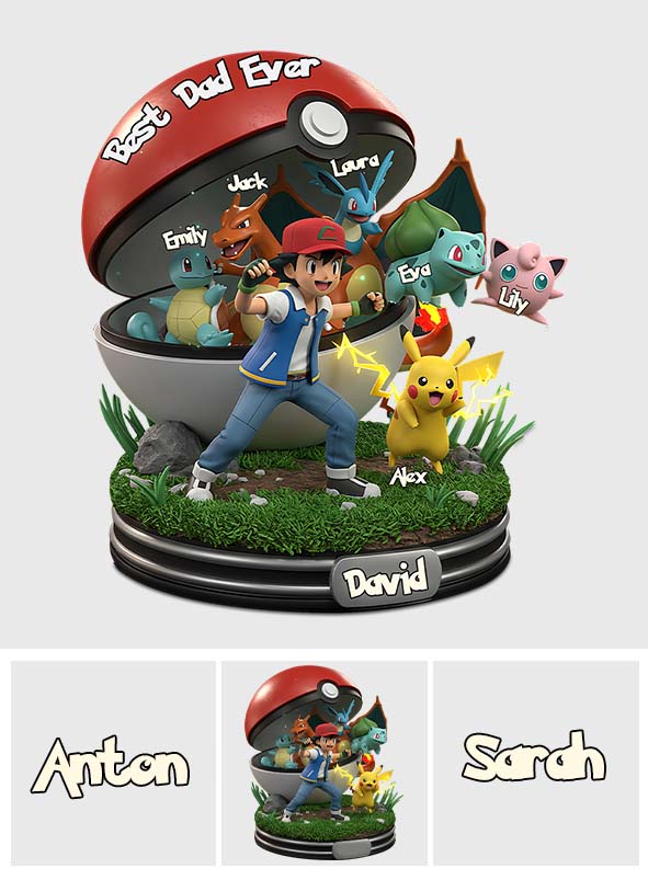 Best Dad Ever - Personalized Monster Trainer Custom Shaped Acrylic Plaque