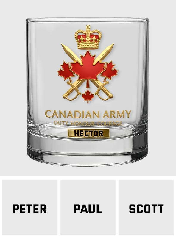 Premium American Pride US - Personalized Veteran Whiskey Glass