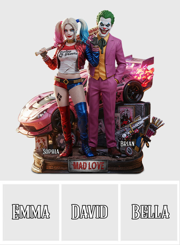 Mad Love - Personalized Couple Custom Shaped Acrylic Plaque