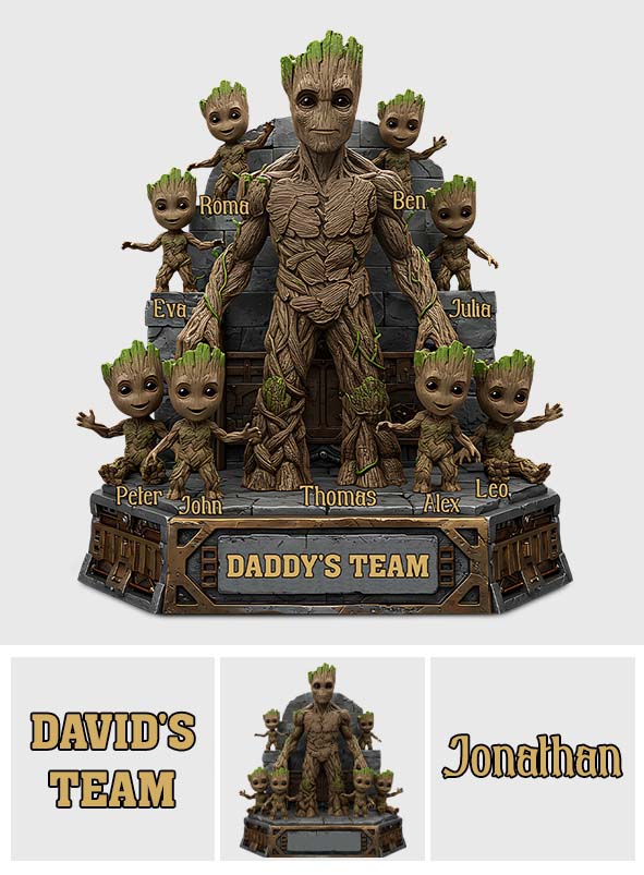 The Best Team - Personalized Father Custom Shaped Acrylic Plaque