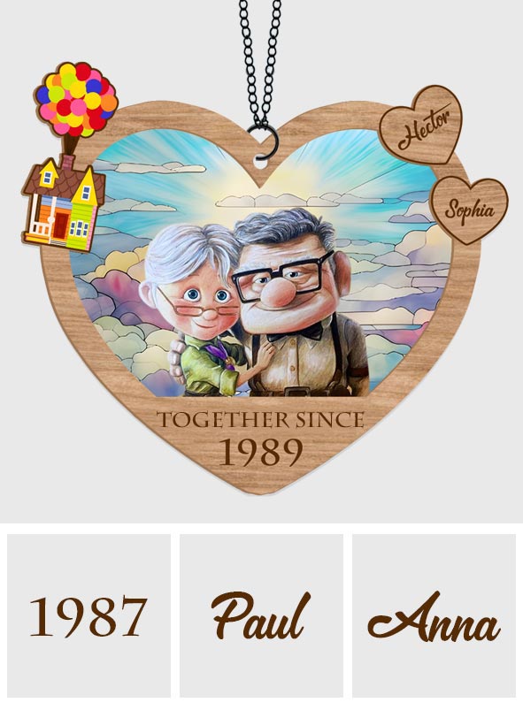 Together Since - Personalized Mouse 2 Layered Window Hanging Suncatcher