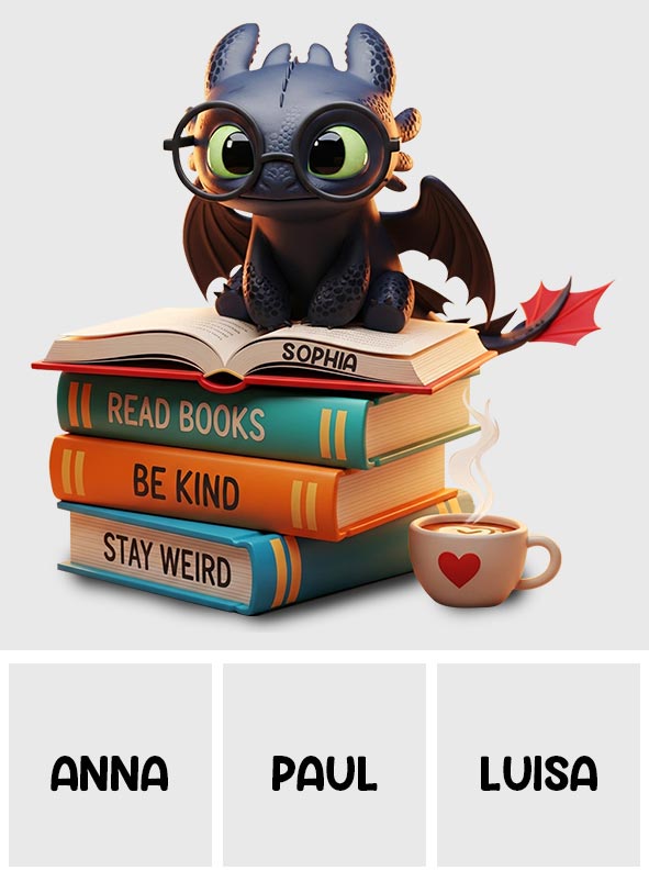 Dragon & Book - Personalized Book Custom Shaped Acrylic Plaque