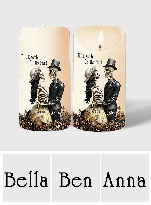 Til Death Do Us Part - Personalized Couple Flameless Candle