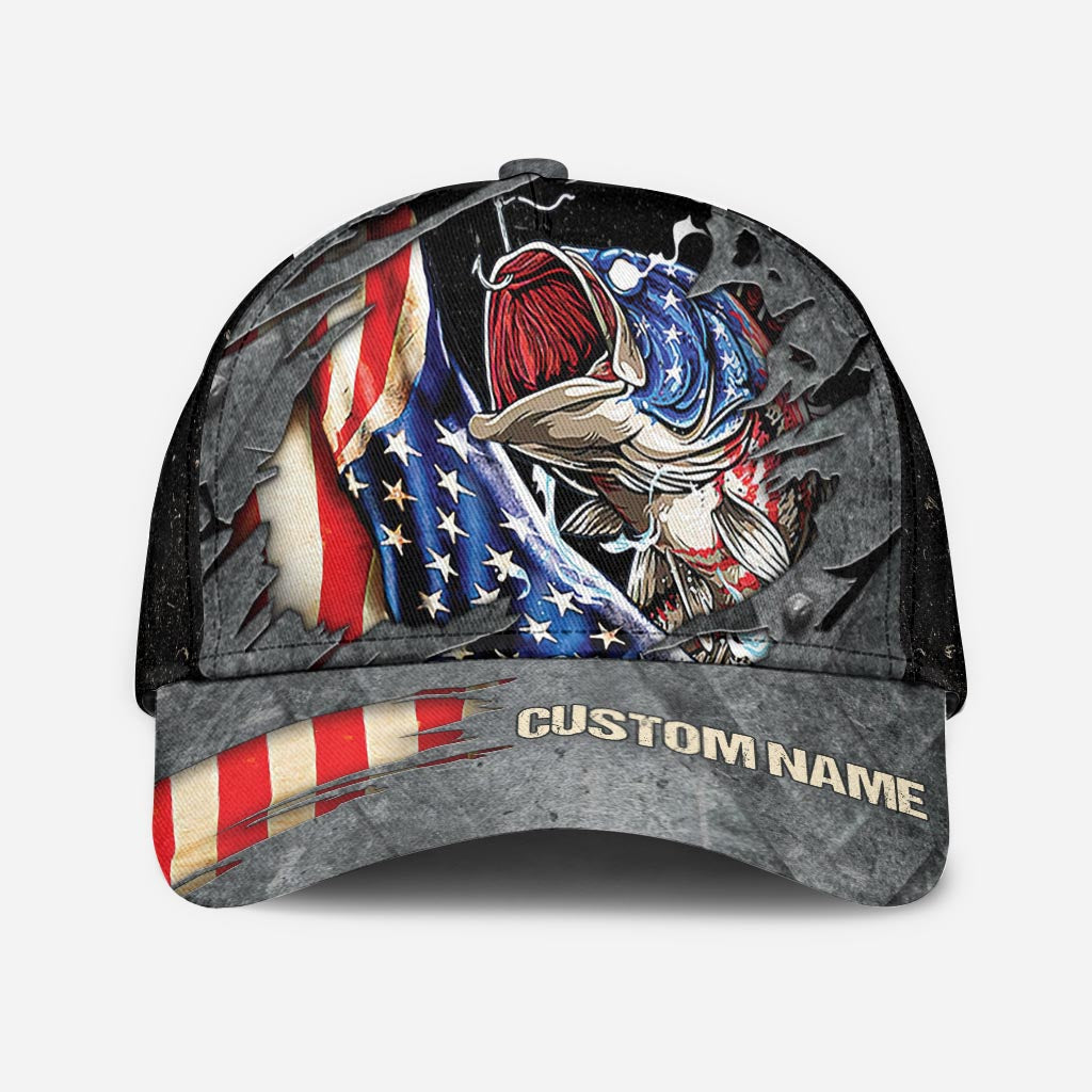 Fishing US Flag - Personalized Fishing Classic Cap