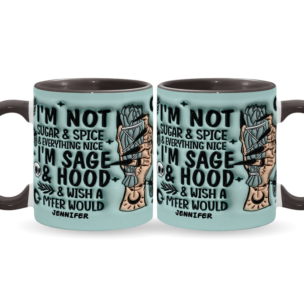 I'm Not Sugar And Spice - Personalized Witch Accent Mug