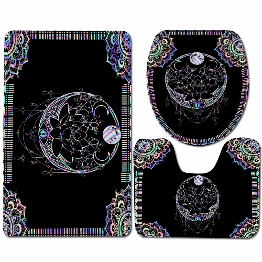 Magic Moon Witch Vibes - 3 Pieces Bathroom Mats Set