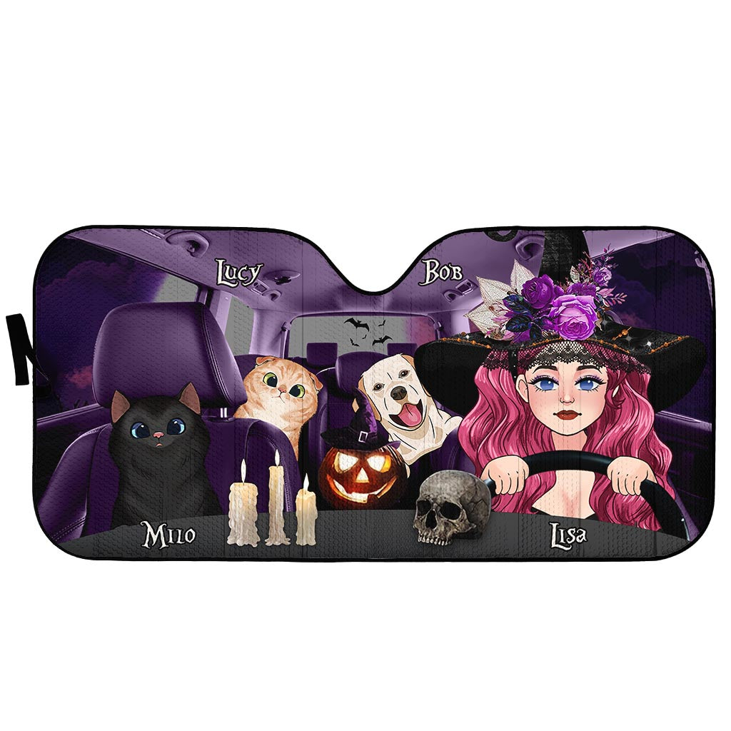 Soul Of A Witch - Personalized Witch Car Sunshade