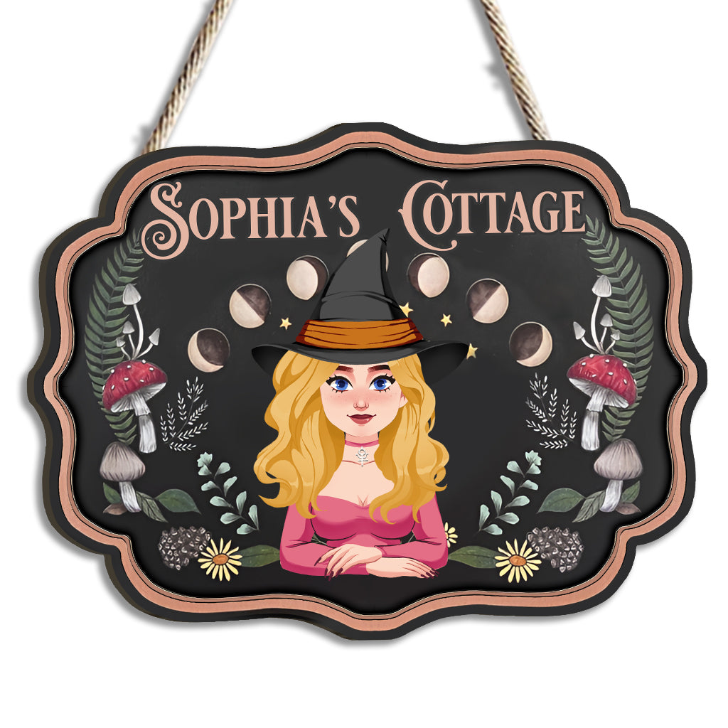 Witch's Cottage - Personalized Witch Wood Sign