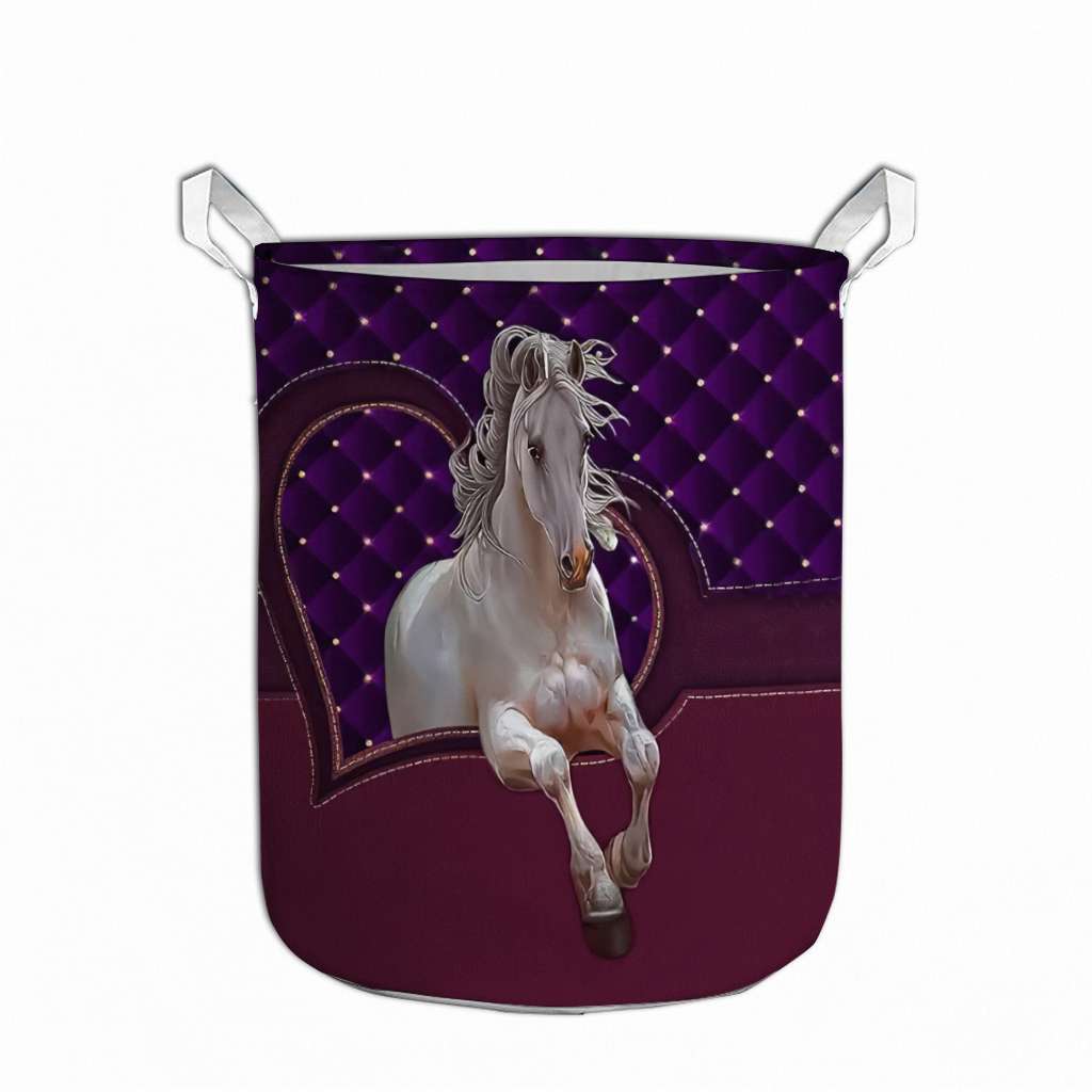 Horse Purple Heart - Horse Riding Lover - Horse Owner Storage Basket 0921