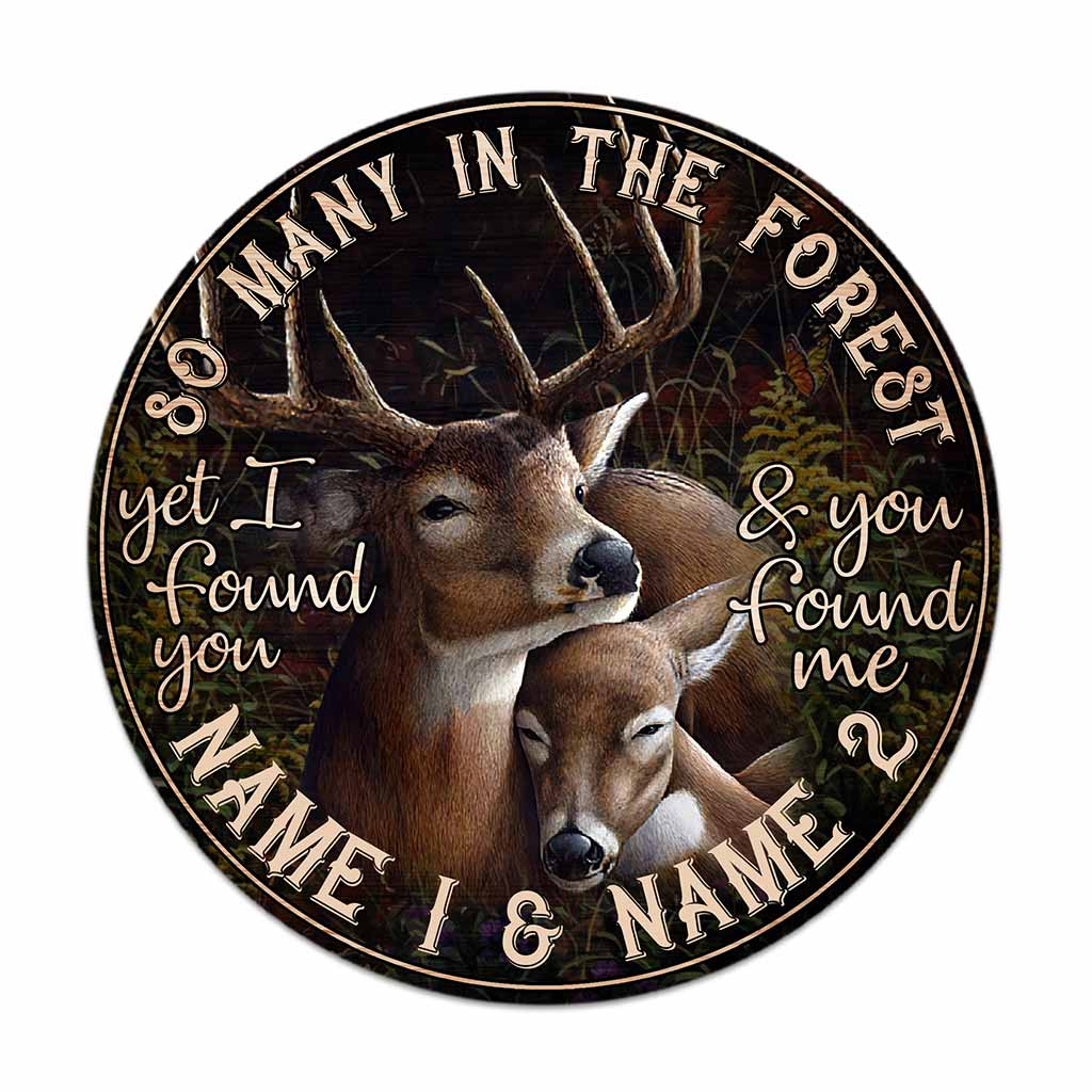 So Many In The Forest Personalized Round Wood Sign
