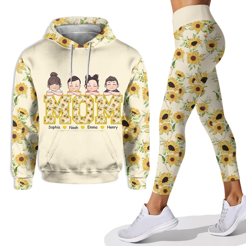 Nana's Flowers - Personalized Mother's Day Grandma Hoodie and Leggings
