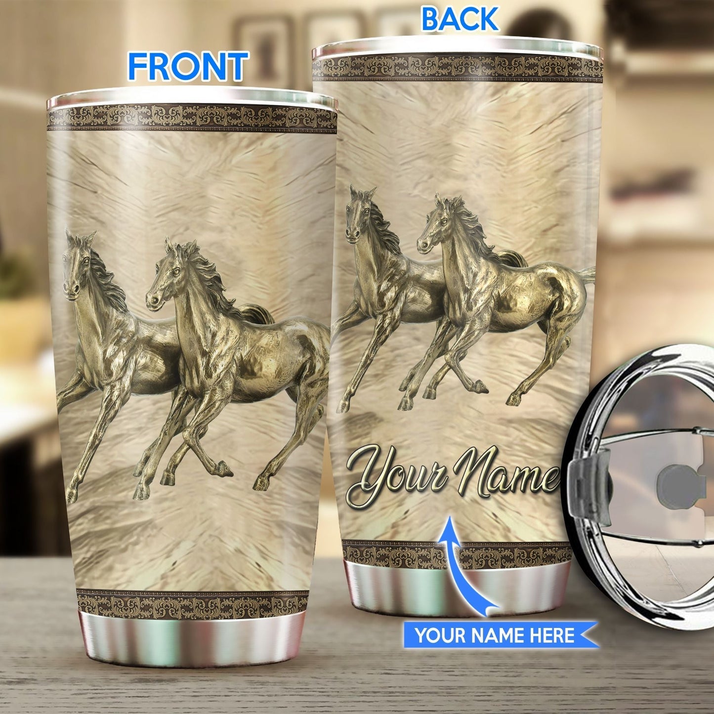 Love Horse Personalized Horse Tumbler 0523