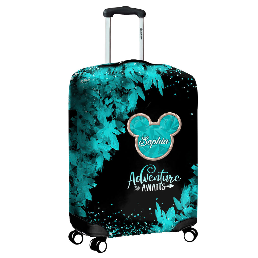 Adventure Awaits - Personalized Mouse Luggage Cover