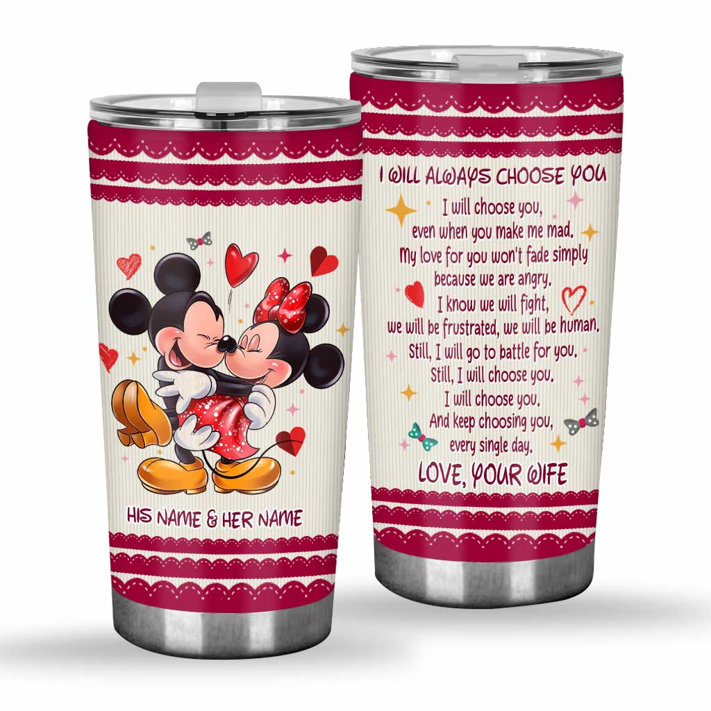 I Will Always Choose You - Personalized Couple Mouse Tumbler