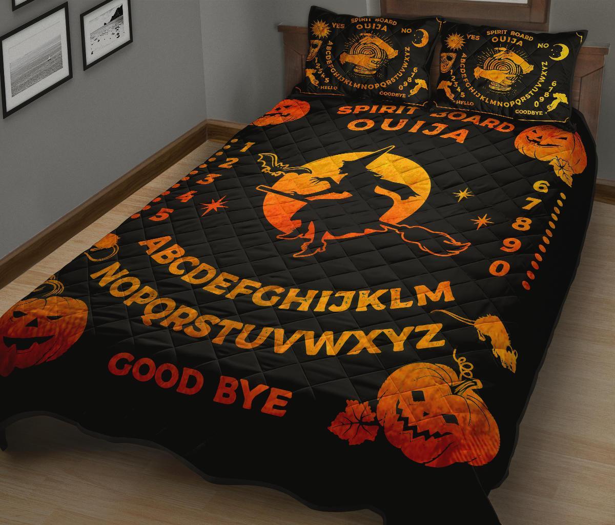 Ouija Board Halloween Witch - Witch Quilt Set 0822