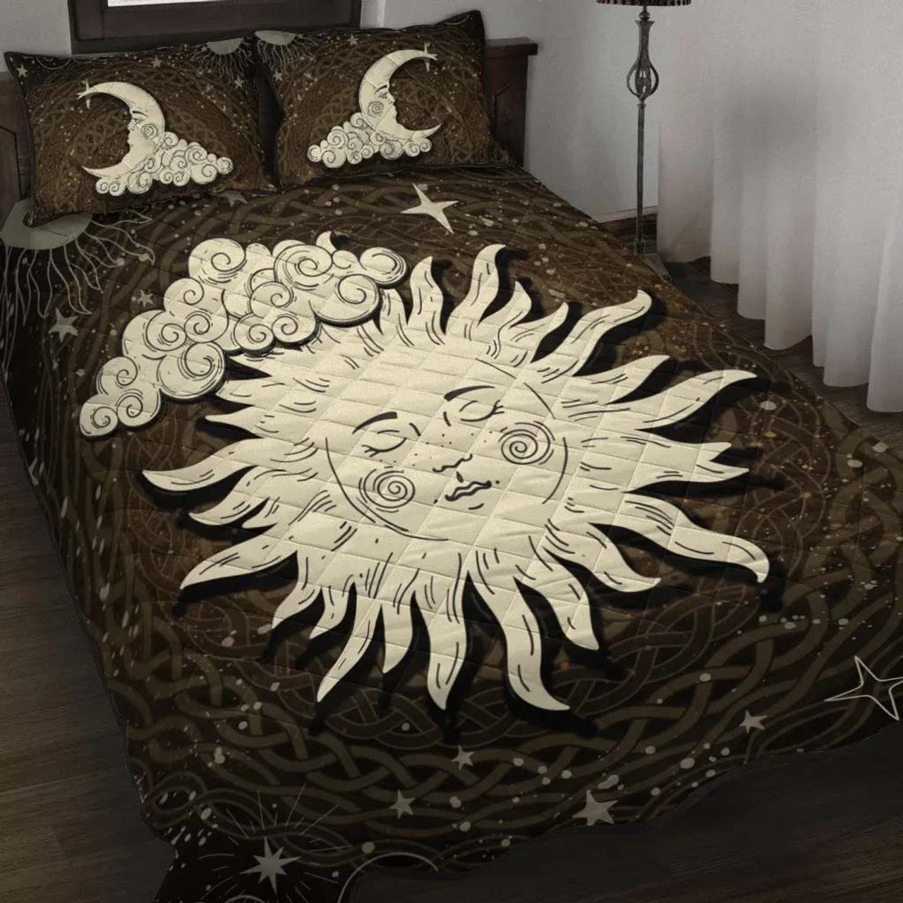 Celtic Wicca Wicca Sun Moon - Witch Quilt Set 0822