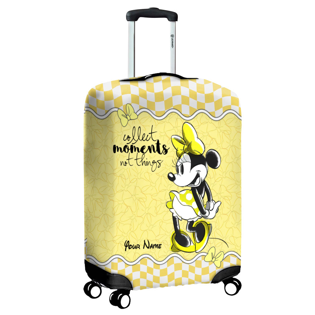 Collect Moments Not Things - Personalized Mouse Luggage Cover