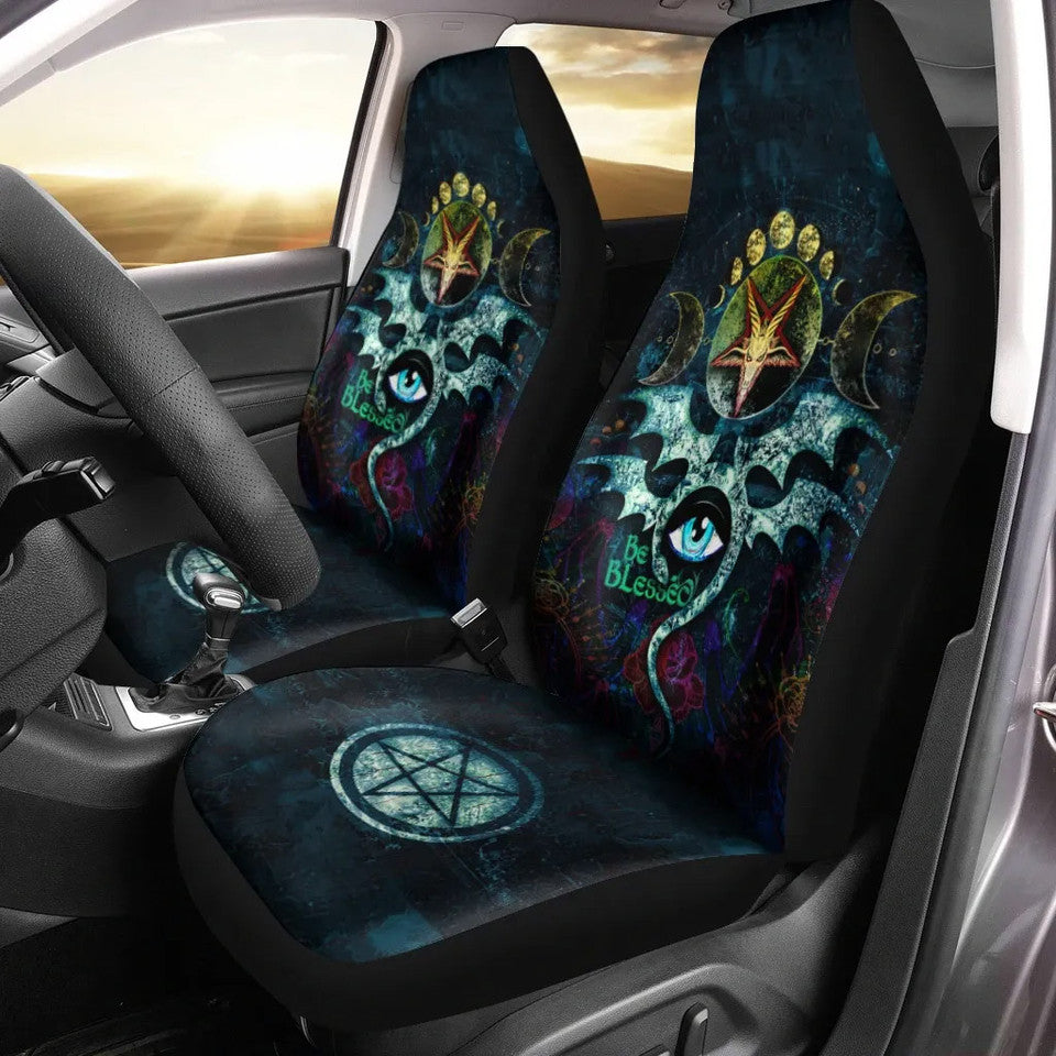 Celtic Wicca Occult Emblem Of Witchcraft- Witch Seat Covers 0822
