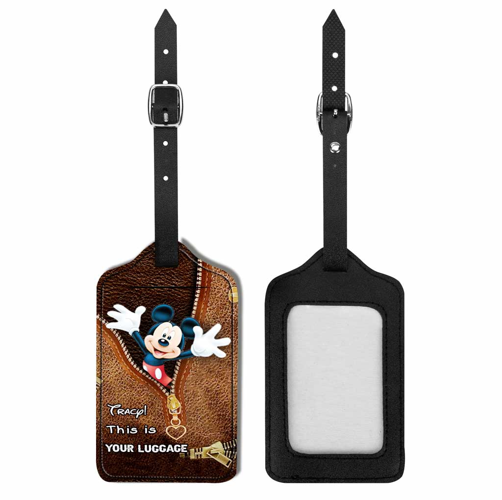 This Is Your Luggage - Personalized Mouse Leather Luggage Tag