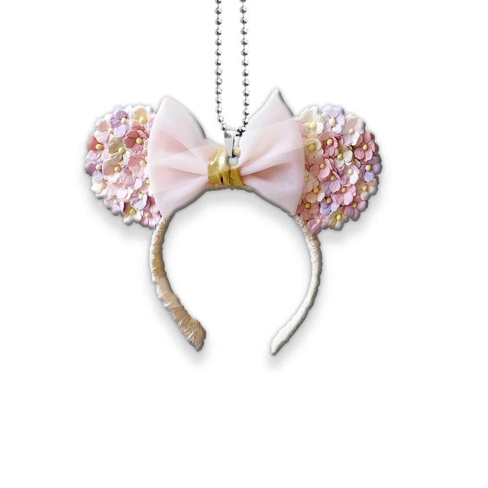 Flower Dance Mouse Ears - Car ornament (Printed On Both Sides)