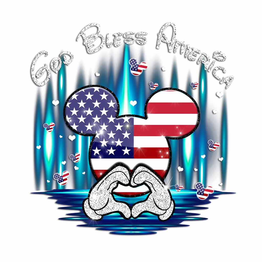God Bless America - Independence Day Mouse Decal Full