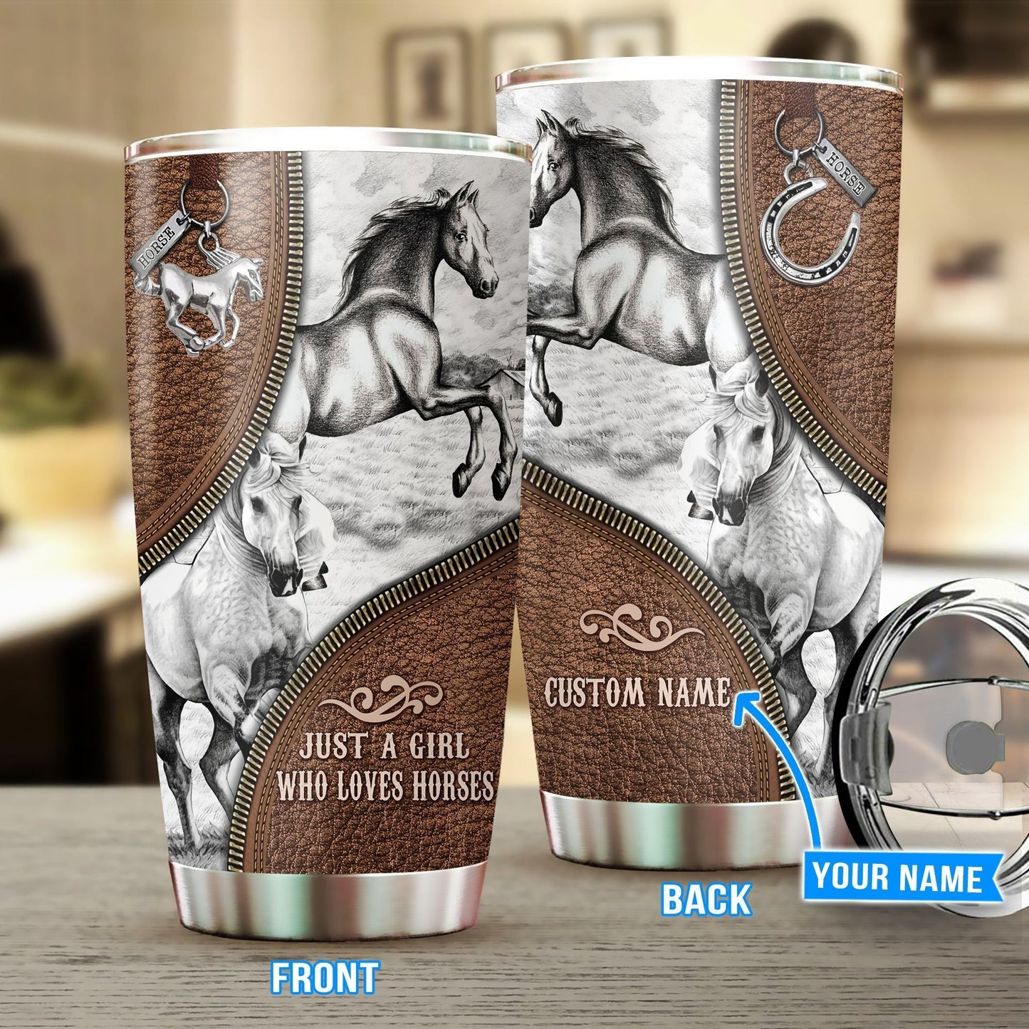 Just A Girl Who Loves Horse Personalized Horse Tumbler 0523