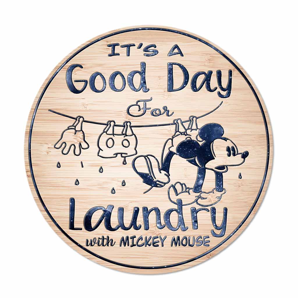 It Is A Good Day - Mouse Round Wood Sign