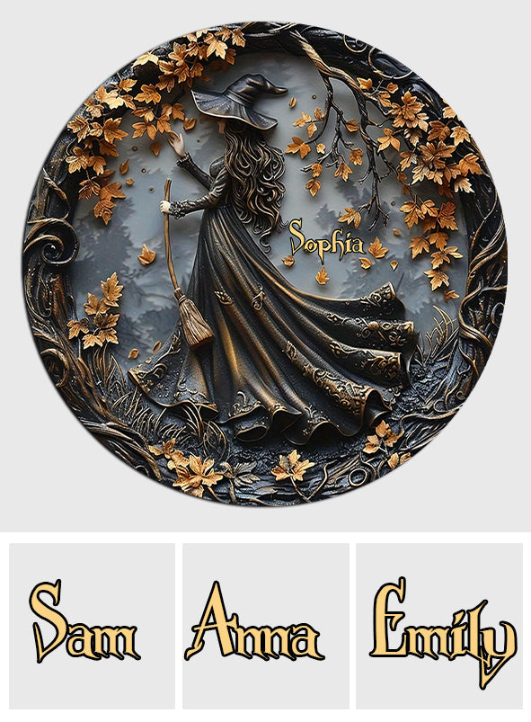 Beautiful Witch - Personalized Witch Cut Metal Sign