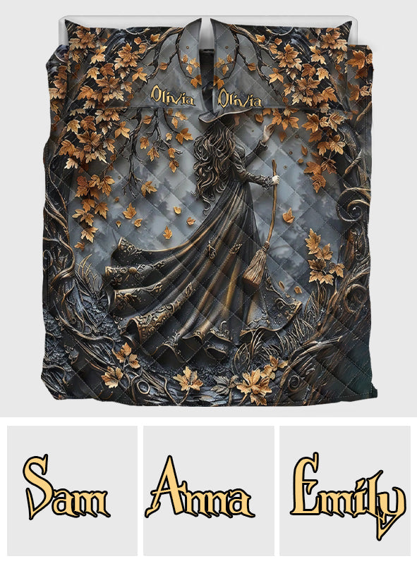 Beautiful Witch - Personalized Witch Quilt Set