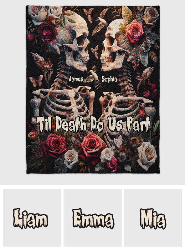 Til Death Do Us Part - Personalized Skull Blanket
