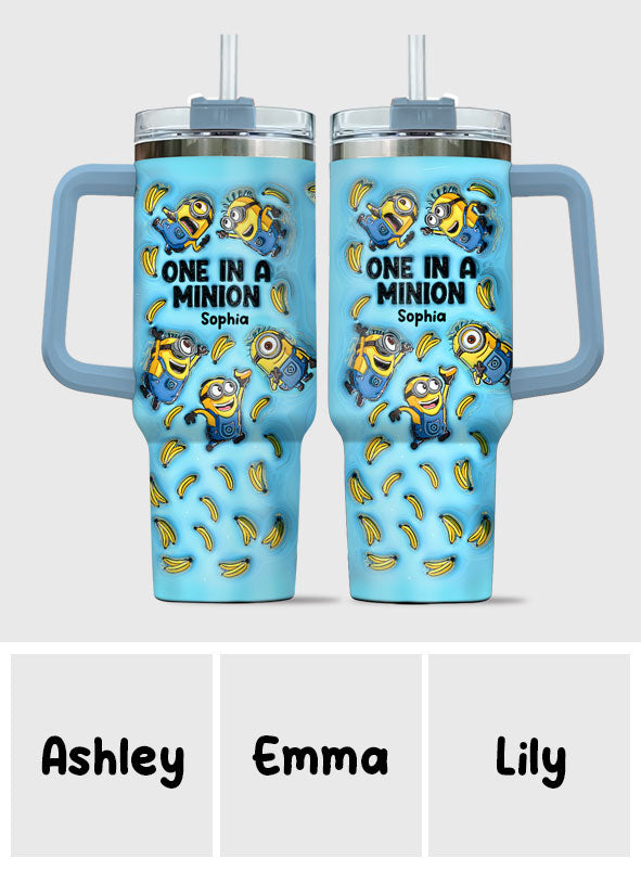 One In A Minion - Personalized Tumbler With Handle