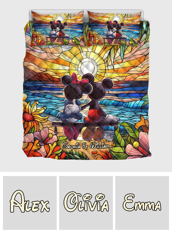Romantic Sunset - Personalized Mouse Quilt Set