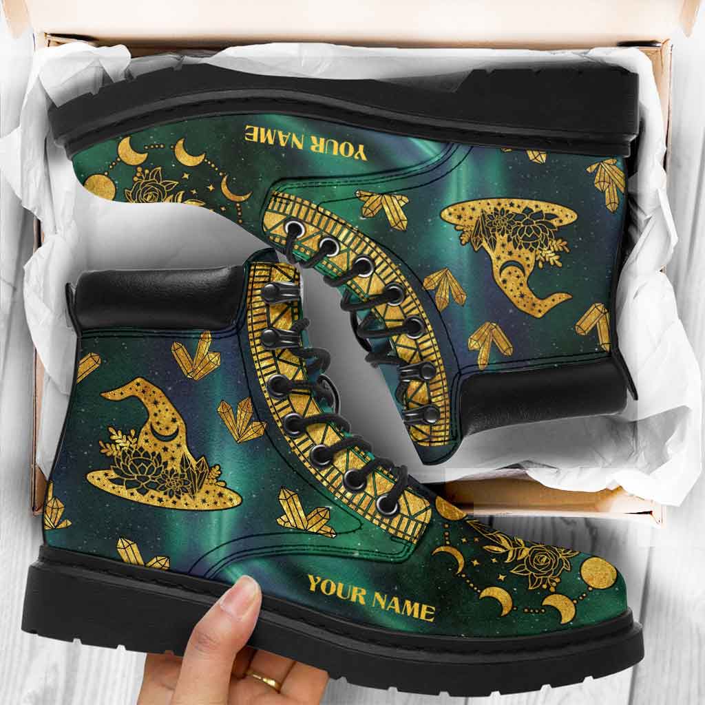 Witch Inspired - Personalized All Season Boots With Pastel Pattern