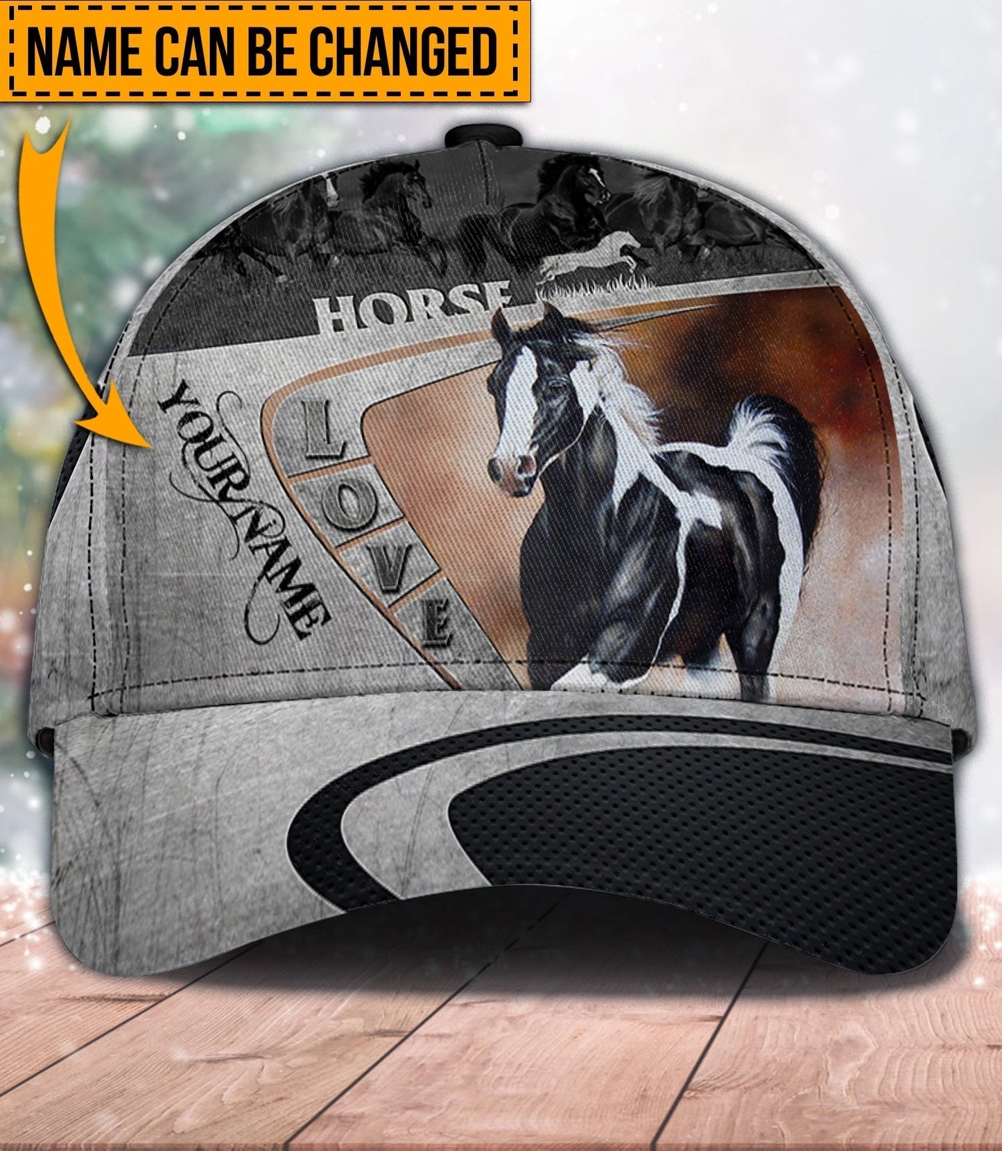 Love Horses Personalized Horse Classic Cap 0523