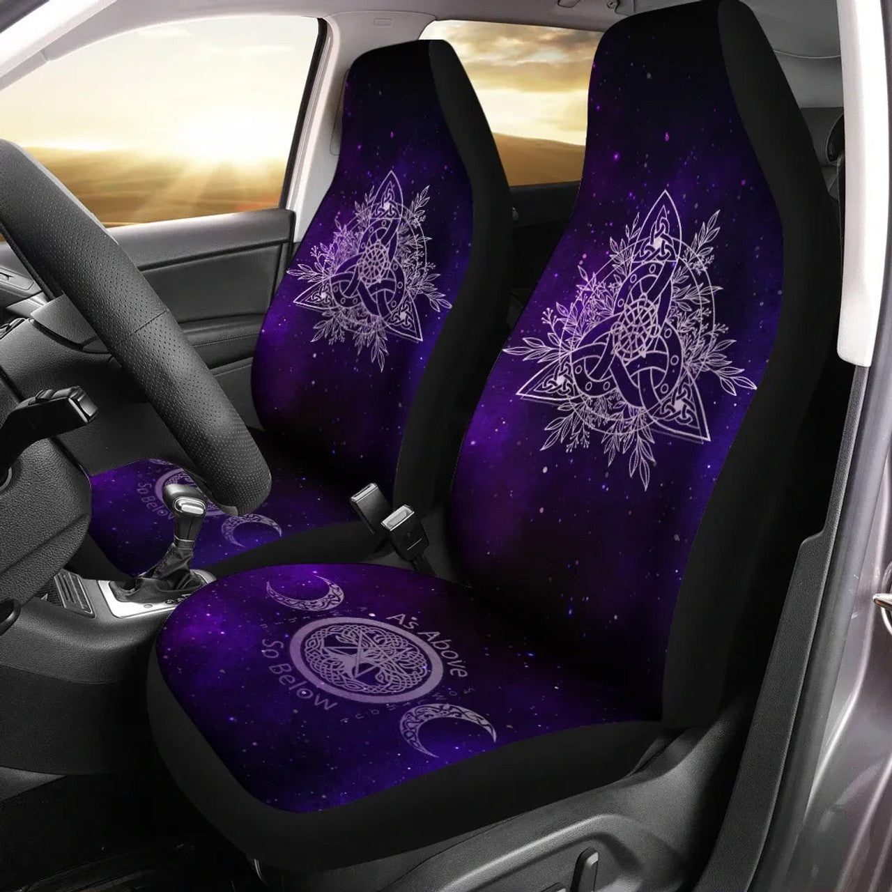 Celtic Wicca Triquetra Wicca Pagan- Witch Seat Covers 0822