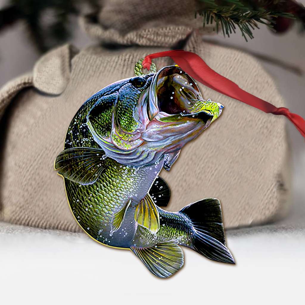 Bass Fishing - Fishing Ornament (Printed On Both Sides) 1022