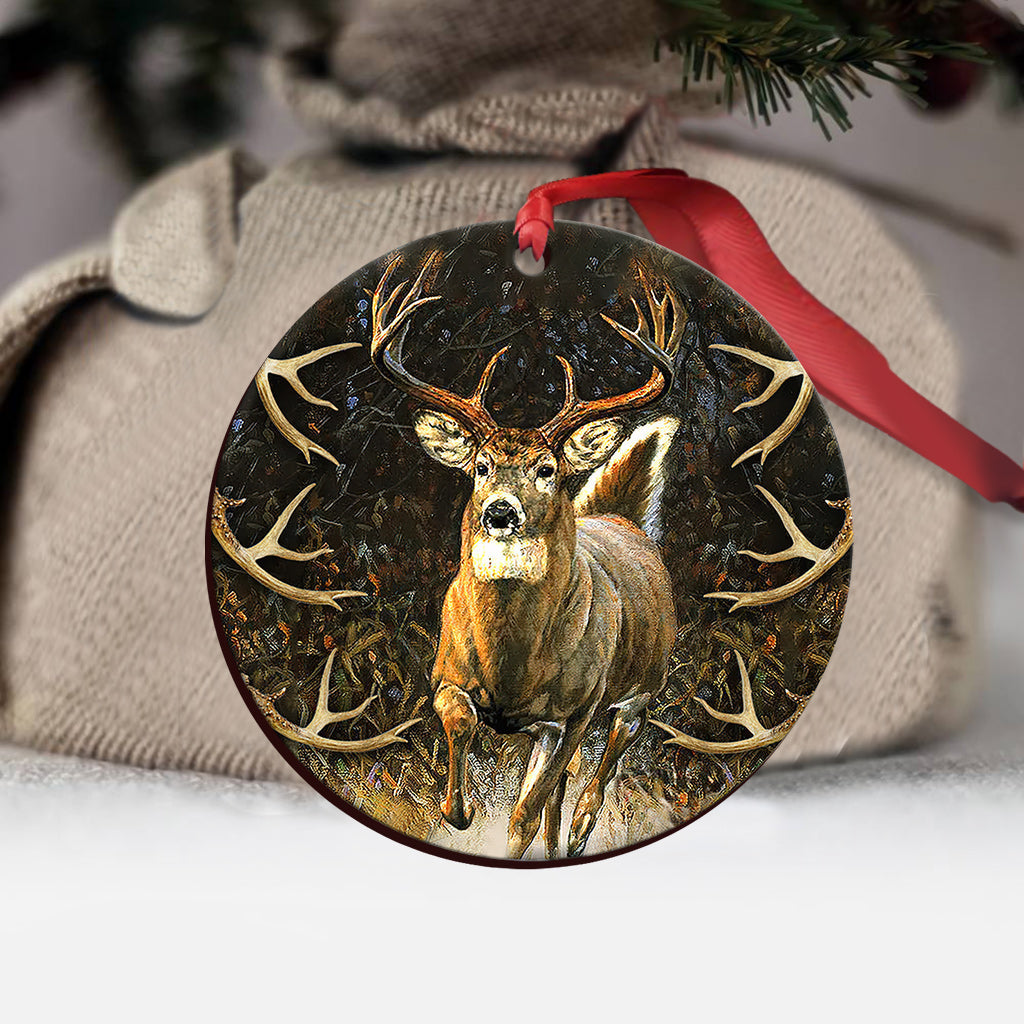 Deer In The Forest - Hunting Ornament (Printed On Both Sides) 1022