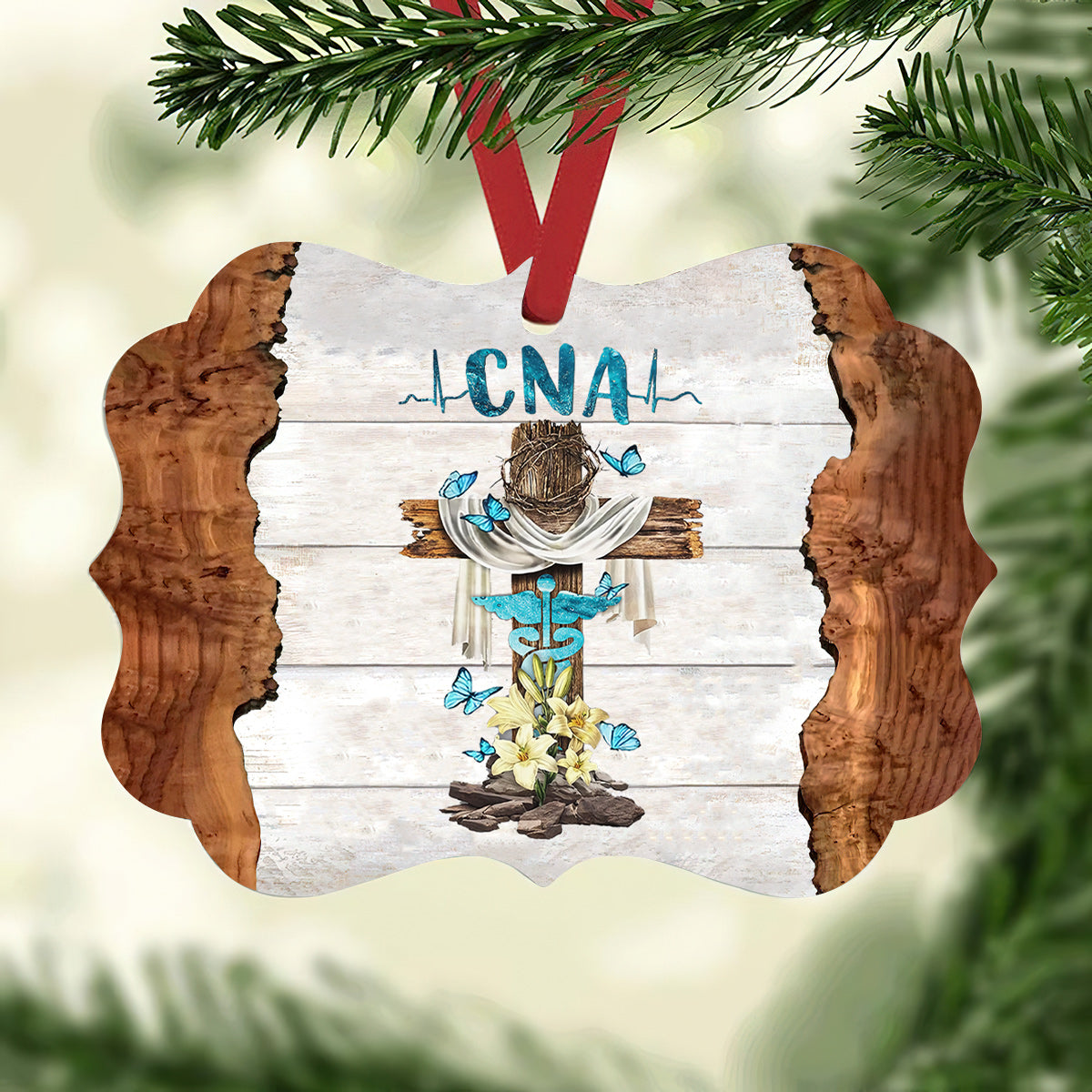 Nurse CNA Cross Style - Nurse Ornament (Printed On Both Sides) 1122