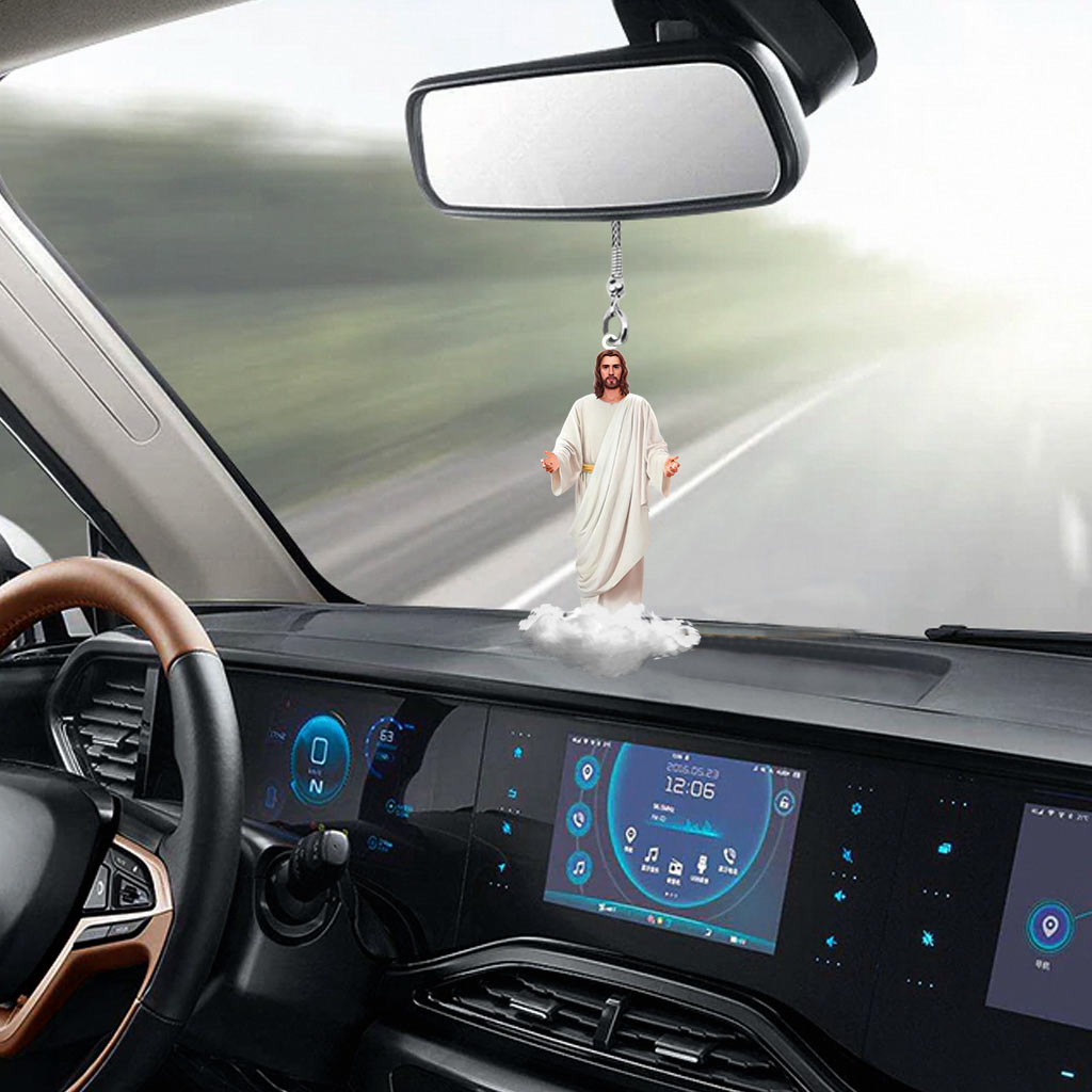 Jesus Car Ornament (Printed On Both Sides)