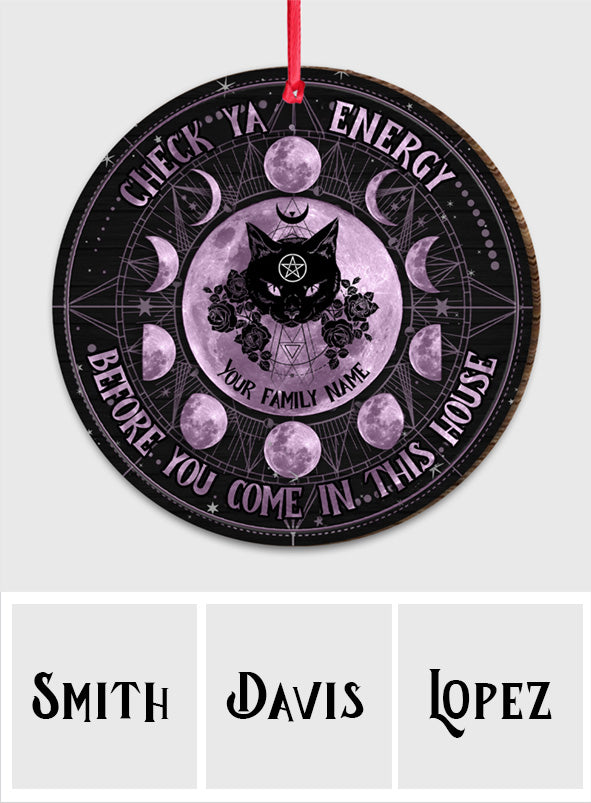 Check Ya Energy - Personalized Witch Ornament