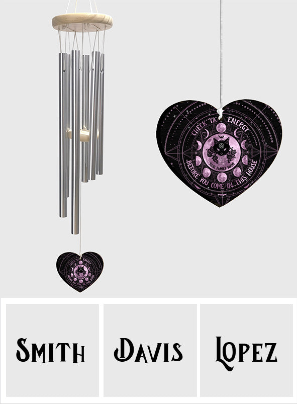 Check Ya Energy - Personalized Witch Wind Chime