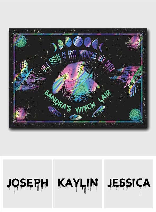 Only Spirits Of Good Intentions May Enter - Personalized Witch Rectangle Metal Sign