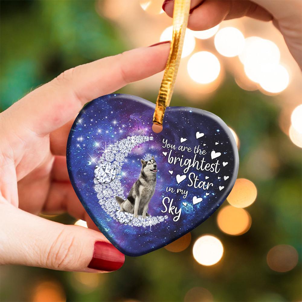 Husky You Are The Brightest Star In My Sky - Dog Ornament (Printed On Both Sides) 1022