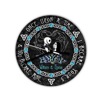 Once Upon A Time I Became Yours - Personalized Nightmare Wall Clock