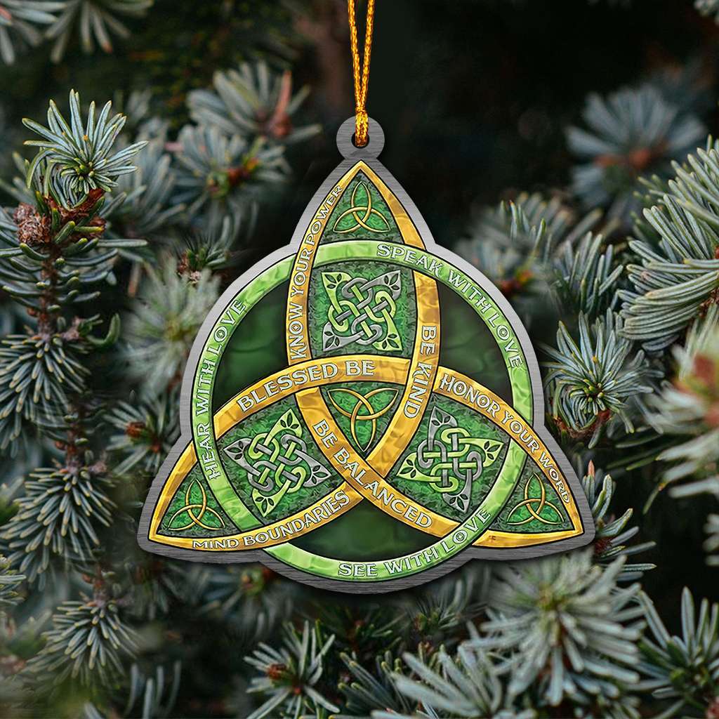 Celtic Trinity Knot Be Kind Wicca - Witch Ornament (Printed On Both Sides) 1022